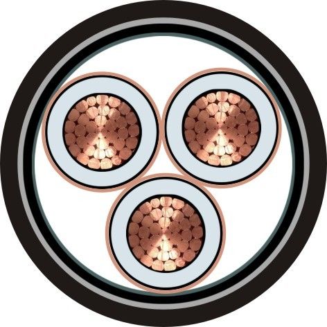 Cabo zero do halogênio fumo blindado de aço da fita do baixo para a distribuição de poder 3,6/6 quilovolts 1