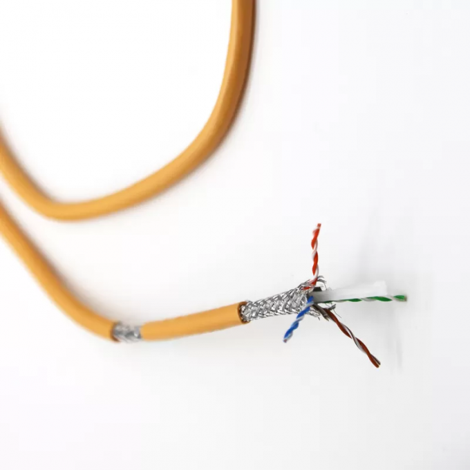 Cabo de cobre puro de proteção da rede do condutor do núcleo do cabo 8 de uma comunicação do gato 6 do padrão 3 de RoHS do CE