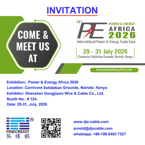 últimas notícias da empresa sobre O cabo Shenzhen DJX participará no Power & Energy Africa 2026 no Quênia