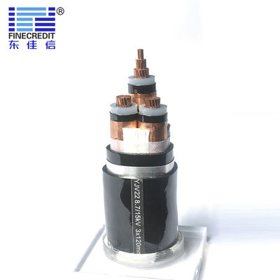 Bom preço fita de aço média do cabo distribuidor de corrente da tensão do PVC YJV22 de 35mm blindada on-line